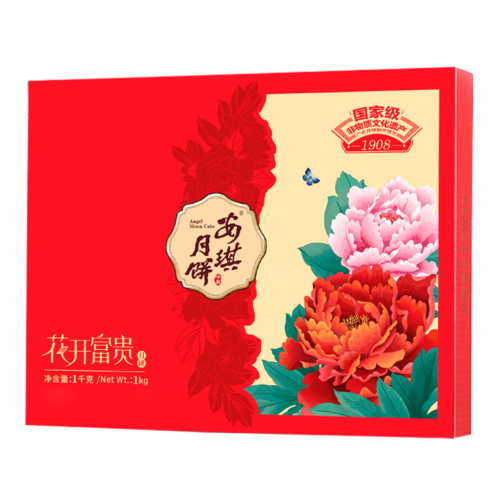 安琪花开富贵月饼1000g